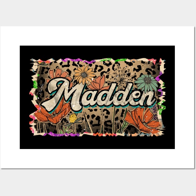 Vintage Proud Madden Name Personalized Birthday 70s 80s 90s Styles Wall Art by Gorilla Animal